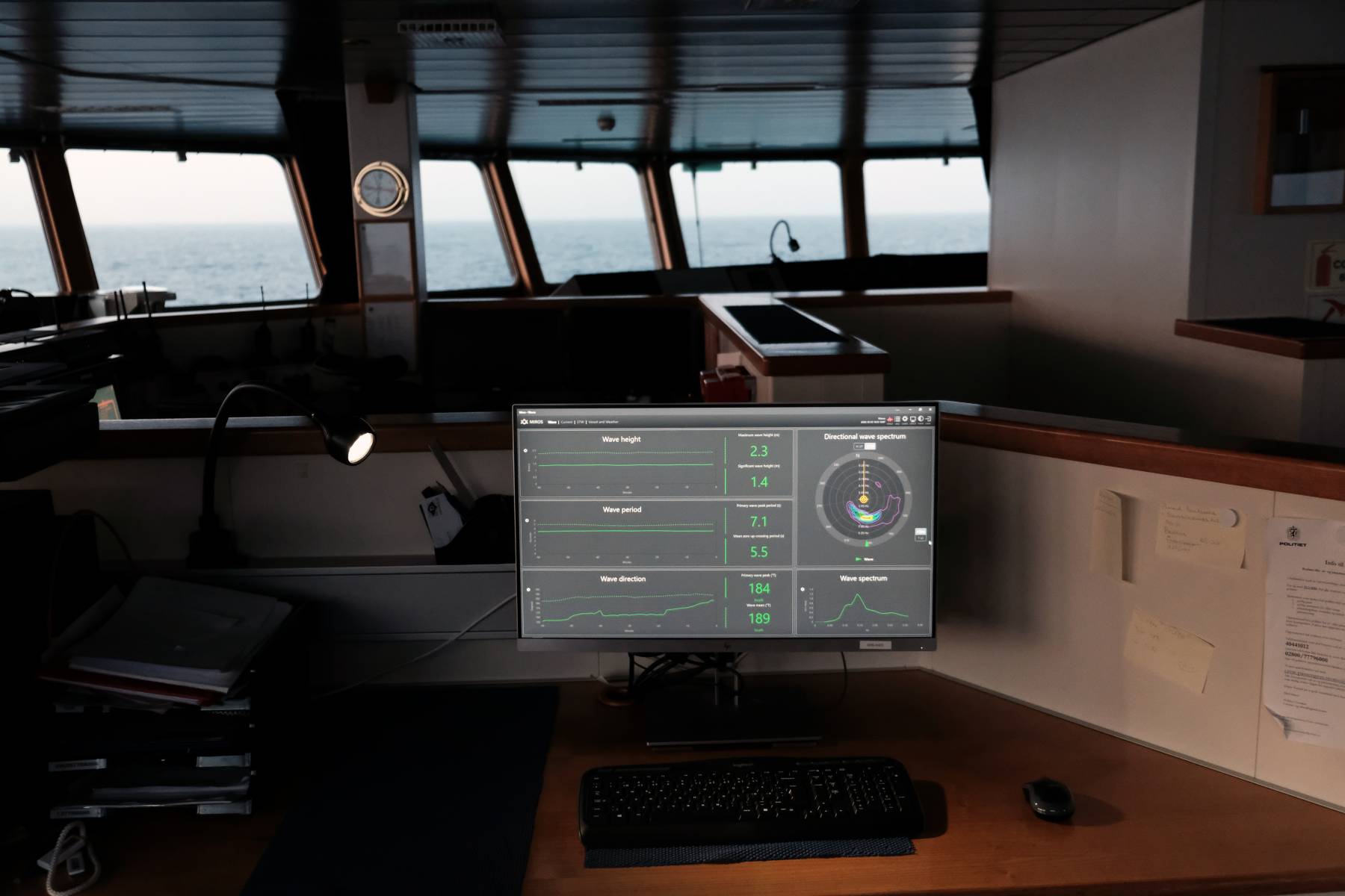 Wavex GUI on board Norwegian Institute of Marine Research vessel, G.O. Sars
